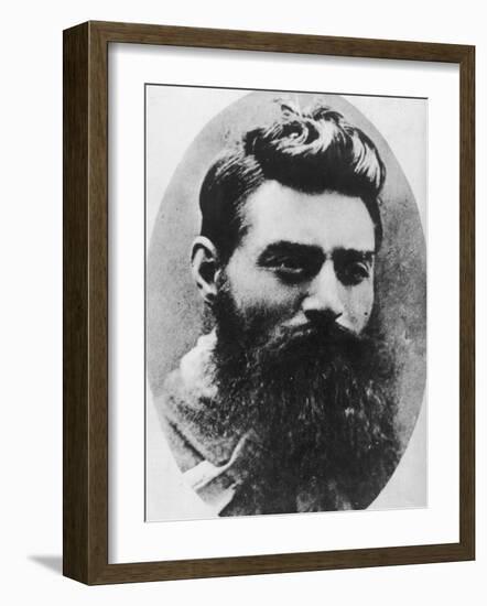 Portrait Photograph of Australian Bushranger Ned Kelly Taken the Day Before His Hanging-null-Framed Photographic Print