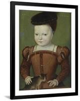 Portrait présumé de Charles IX à l'âge de trois ans et demi, jouant avec un chat-Mannier Germain Le-Framed Giclee Print