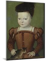 Portrait présumé de Charles IX à l'âge de trois ans et demi, jouant avec un chat-Mannier Germain Le-Mounted Giclee Print