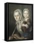 Portrait présumé de madame de Bourgogne et sa fille-null-Framed Stretched Canvas