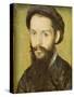 Portrait Presumed to Be Clement Marot (1496-1544)-Corneille de Lyon-Stretched Canvas