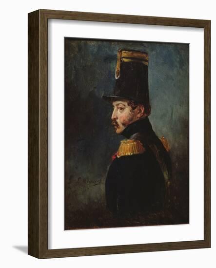 Portrait Presumed to Be of General Gaston Auguste De Gallifet (Oil on Canvas)-Leon Cogniet-Framed Giclee Print