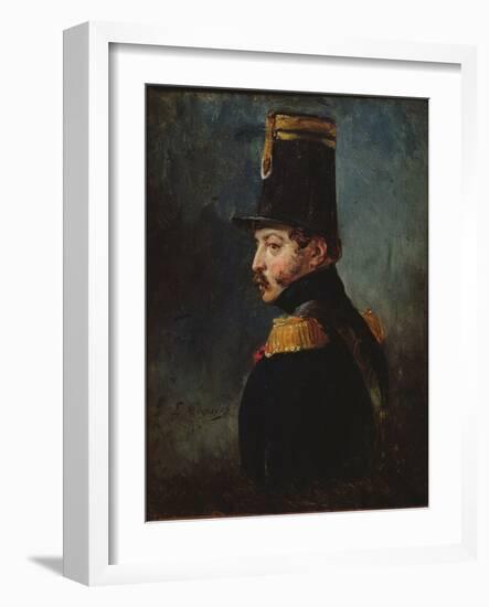 Portrait Presumed to Be of General Gaston Auguste De Gallifet (Oil on Canvas)-Leon Cogniet-Framed Giclee Print