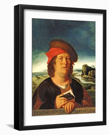 Portrait Presumed to be Paracelsus (1493-1541)-Quentin Metsys-Framed Giclee Print