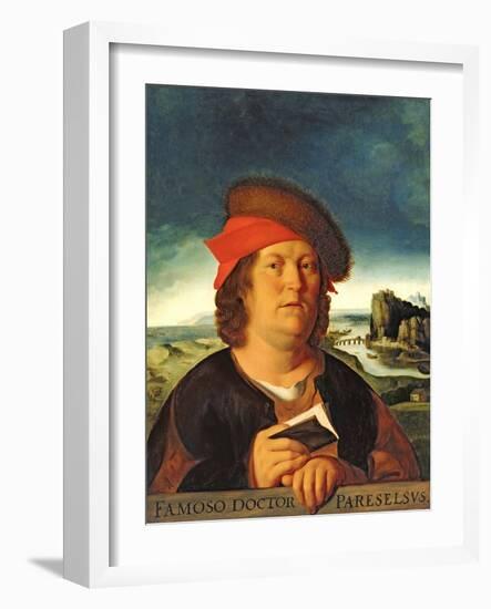 Portrait Presumed to be Paracelsus (1493-1541)-Quentin Metsys-Framed Giclee Print