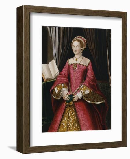 Portrait Print after Elizabeth Tudor-Hans Holbein the Younger-Framed Giclee Print