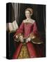 Portrait Print after Elizabeth Tudor-Hans Holbein the Younger-Stretched Canvas