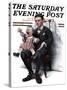 "Portrait" Saturday Evening Post Cover, July 9,1921-Norman Rockwell-Stretched Canvas