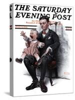 "Portrait" Saturday Evening Post Cover, July 9,1921-Norman Rockwell-Stretched Canvas