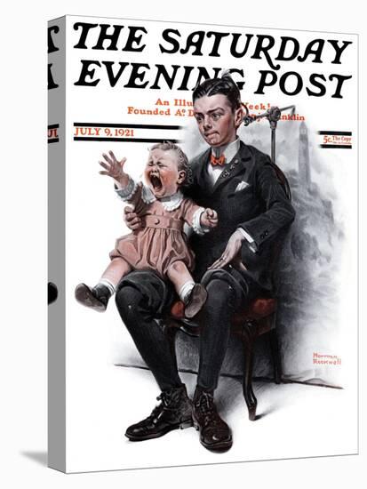 "Portrait" Saturday Evening Post Cover, July 9,1921-Norman Rockwell-Stretched Canvas