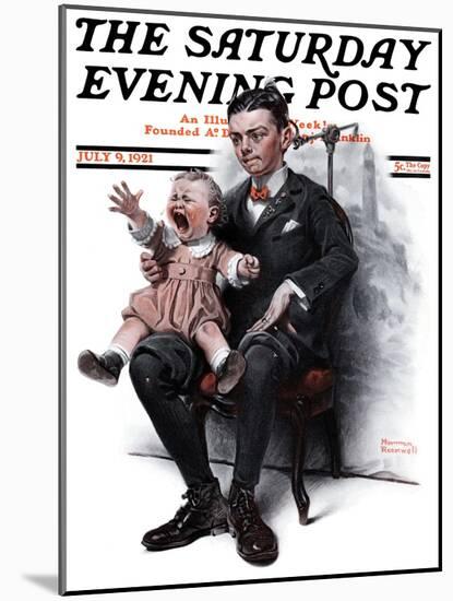 "Portrait" Saturday Evening Post Cover, July 9,1921-Norman Rockwell-Mounted Giclee Print