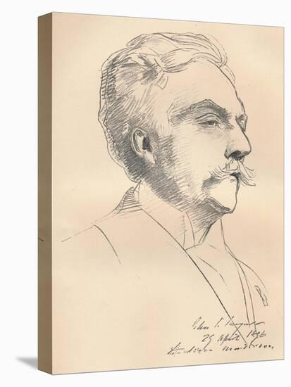 'Portrait-Sketch of M. Gabriel Faure', c1889-John Singer Sargent-Stretched Canvas