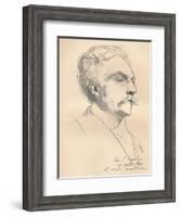 'Portrait-Sketch of M. Gabriel Faure', c1889-John Singer Sargent-Framed Giclee Print