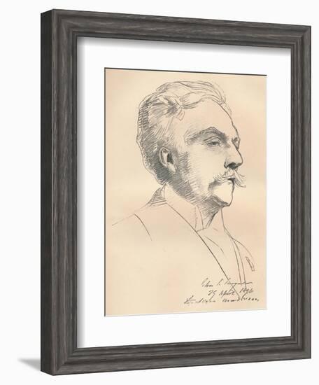 'Portrait-Sketch of M. Gabriel Faure', c1889-John Singer Sargent-Framed Giclee Print