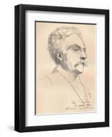 'Portrait-Sketch of M. Gabriel Faure', c1889-John Singer Sargent-Framed Giclee Print