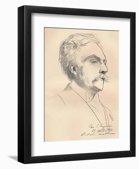 'Portrait-Sketch of M. Gabriel Faure', c1889-John Singer Sargent-Framed Giclee Print