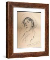 'Portrait sketch of Miss Violet Paget (Vernon Lee)', c1881-John Singer Sargent-Framed Giclee Print