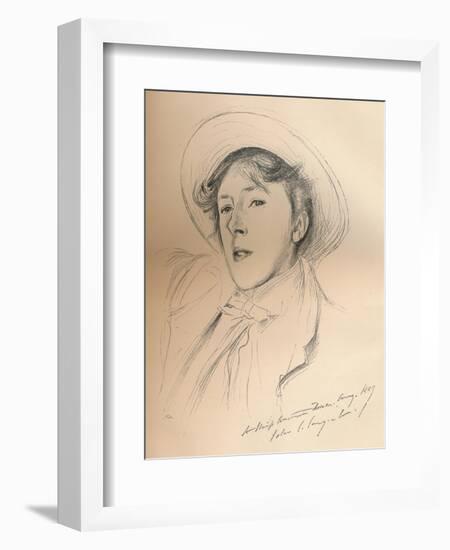 'Portrait sketch of Miss Violet Paget (Vernon Lee)', c1881-John Singer Sargent-Framed Giclee Print