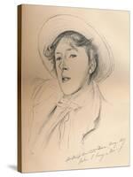 'Portrait sketch of Miss Violet Paget (Vernon Lee)', c1881-John Singer Sargent-Stretched Canvas