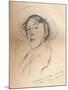 'Portrait sketch of Miss Violet Paget (Vernon Lee)', c1881-John Singer Sargent-Mounted Giclee Print