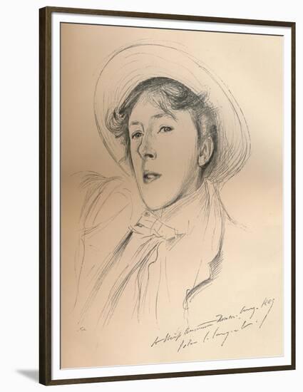 'Portrait sketch of Miss Violet Paget (Vernon Lee)', c1881-John Singer Sargent-Framed Premium Giclee Print