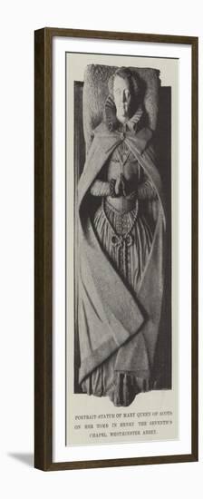 Portrait-Statue of Mary Queen of Scots on Her Tomb in Henry the Seventh's Chapel, Westminster Abbey-null-Framed Premium Giclee Print