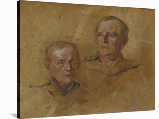 Portrait Studies of Field Marshal Helmuth Graf von Moltke (1800-1891), ca 1880-1885-null-Stretched Canvas