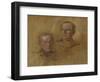 Portrait Studies of Field Marshal Helmuth Graf von Moltke (1800-1891), ca 1880-1885-null-Framed Giclee Print