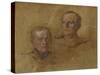 Portrait Studies of Field Marshal Helmuth Graf von Moltke (1800-1891), ca 1880-1885-null-Stretched Canvas