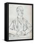 Portrait Study in Pencil, C20th Century (1932)-William Newenham Montague Orpen-Framed Stretched Canvas