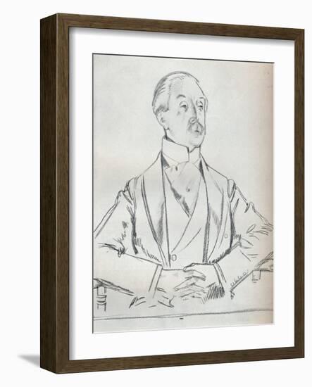 Portrait Study in Pencil, C20th Century (1932)-William Newenham Montague Orpen-Framed Giclee Print