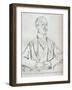 Portrait Study in Pencil, C20th Century (1932)-William Newenham Montague Orpen-Framed Giclee Print