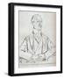 Portrait Study in Pencil, C20th Century (1932)-William Newenham Montague Orpen-Framed Giclee Print