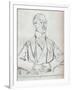 Portrait Study in Pencil, C20th Century (1932)-William Newenham Montague Orpen-Framed Giclee Print