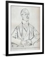 Portrait Study in Pencil, C20th Century (1932)-William Newenham Montague Orpen-Framed Giclee Print