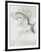 Portrait Study in Pencil, C20th Century (1932)-William Newenham Montague Orpen-Framed Giclee Print