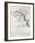 Portrait Study in Pencil, C20th Century (1932)-William Newenham Montague Orpen-Framed Giclee Print