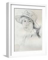 Portrait Study in Pencil, C20th Century (1932)-William Newenham Montague Orpen-Framed Giclee Print