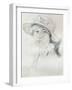 Portrait Study in Pencil, C20th Century (1932)-William Newenham Montague Orpen-Framed Giclee Print