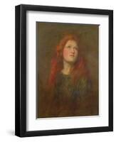 Portrait Study of a Girl with Red Hair, C.1885-George Frederick Watts-Framed Giclee Print