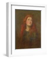 Portrait Study of a Girl with Red Hair, C.1885-George Frederick Watts-Framed Giclee Print