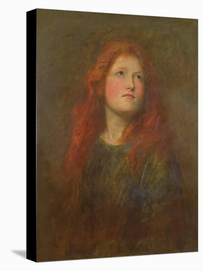 Portrait Study of a Girl with Red Hair, C.1885-George Frederick Watts-Stretched Canvas