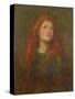 Portrait Study of a Girl with Red Hair, C.1885-George Frederick Watts-Stretched Canvas