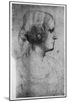 Portrait Study of a Young Girl's Head, 15th Century-Leonardo da Vinci-Mounted Giclee Print