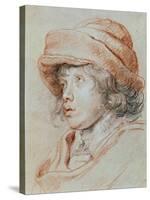 Portrait Study of His Son Nicolas, Chalk Drawing-Peter Paul Rubens-Stretched Canvas