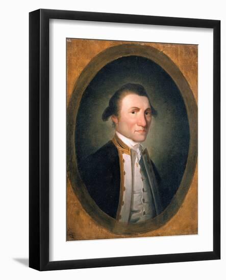 Portrait von Captain James Cook, R.N. (1728-1779), in Uniform-John Webber-Framed Giclee Print