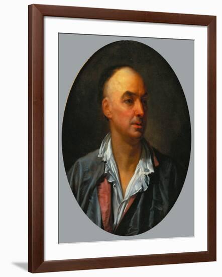 Portrait von Denis Diderot-Jean Baptiste Greuze-Framed Giclee Print