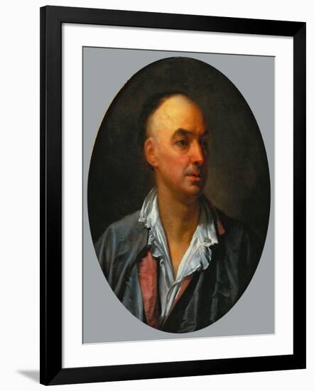 Portrait von Denis Diderot-Jean Baptiste Greuze-Framed Giclee Print