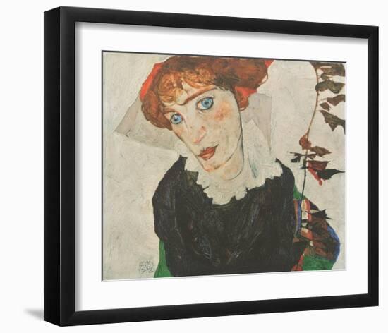 Portrait Wally Neuzil , 1912-Egon Schiele-Framed Art Print