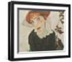 Portrait Wally Neuzil , 1912-Egon Schiele-Framed Art Print